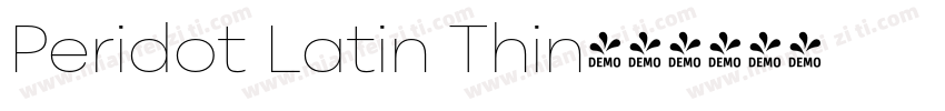 Peridot Latin Thin字体转换